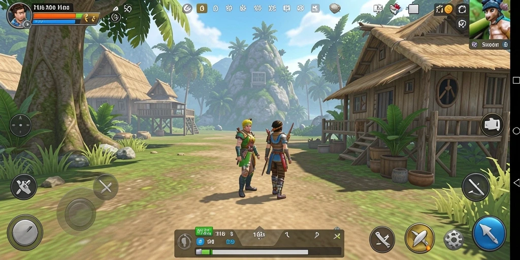 Tangkapan layar gameplay 116X menampilkan karakter dalam dunia simulasi yang hidup.