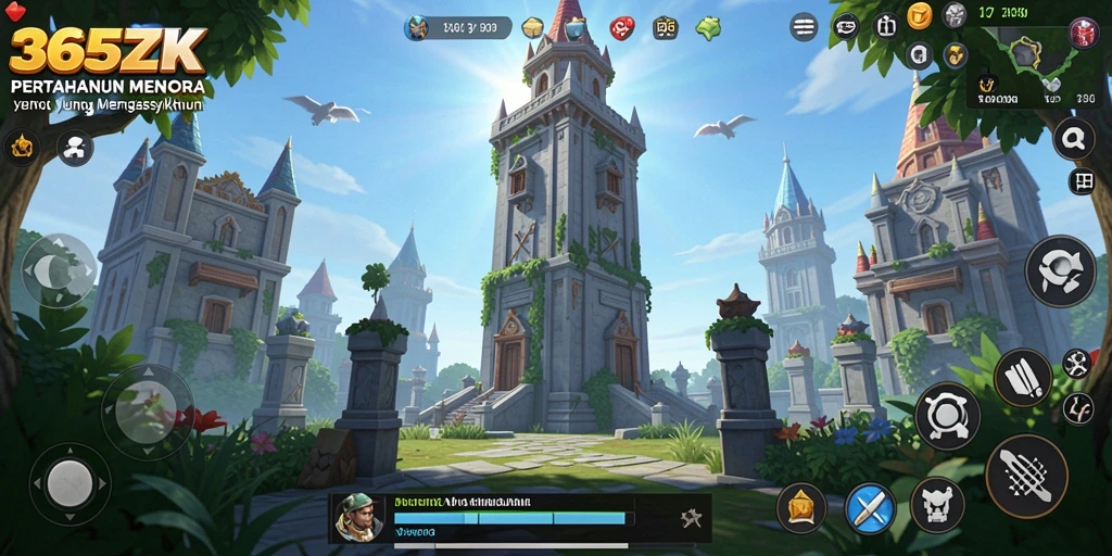 Tangkapan layar <strong>365ZK</strong> menampilkan aksi seru dalam gameplay Tower Defense.