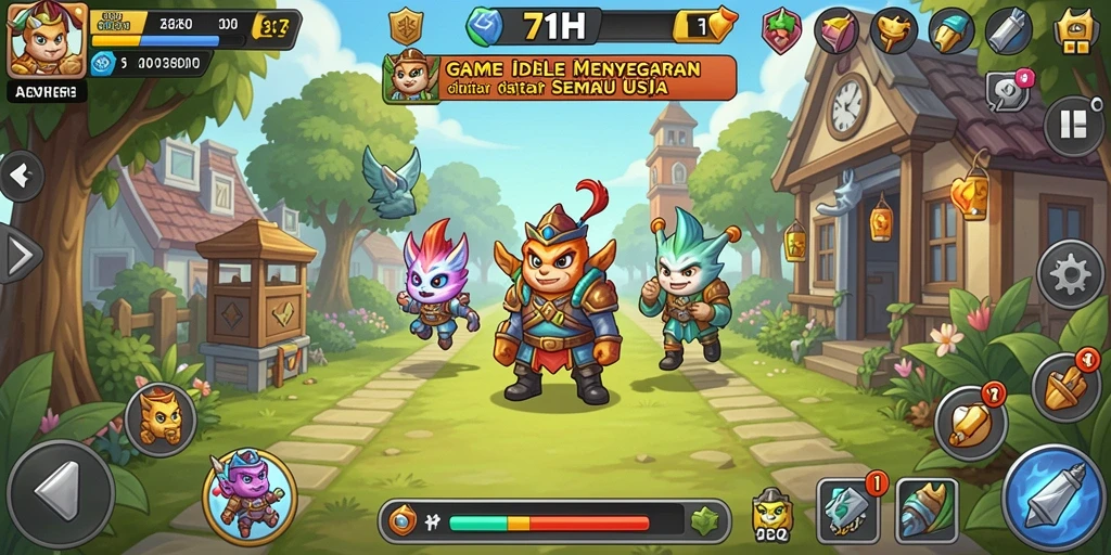 Tampilan gameplay menarik dalam permainan Idle 71H.