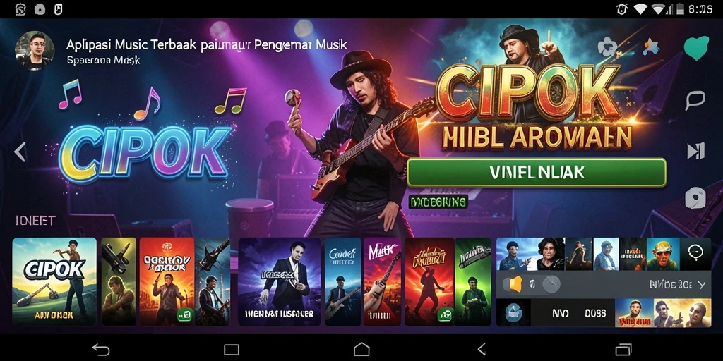 Screenshot gameplay CIPOK yang menunjukkan pengalaman musik yang imersif.
