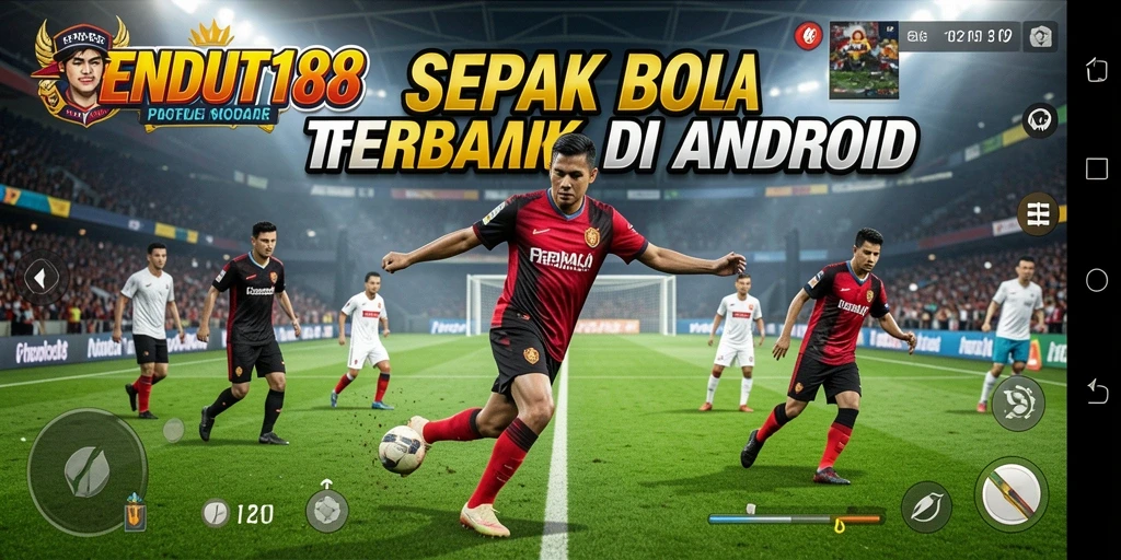 Screenshot GENDUT188 menampilkan aksi seru sepak bola di lapangan.