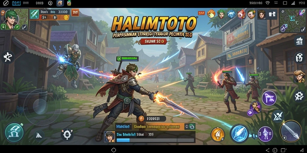 Screenshot gameplay HALIMTOTO yang menampilkan pertempuran strategis.