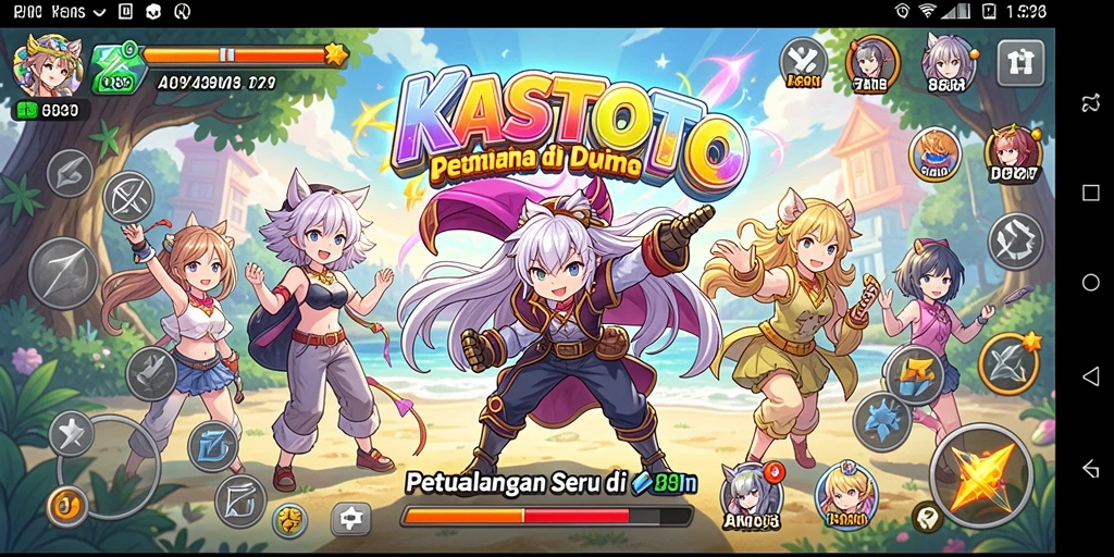 Tampilan gameplay menarik di dunia anime KASTOTO.