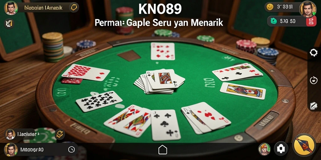 Tampilan gameplay KNO89 yang seru saat bermain Gaple.