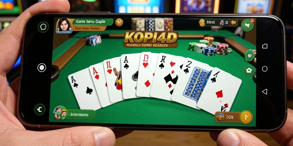 Tampilan gameplay seru KOPI4D dalam permainan Gaple.