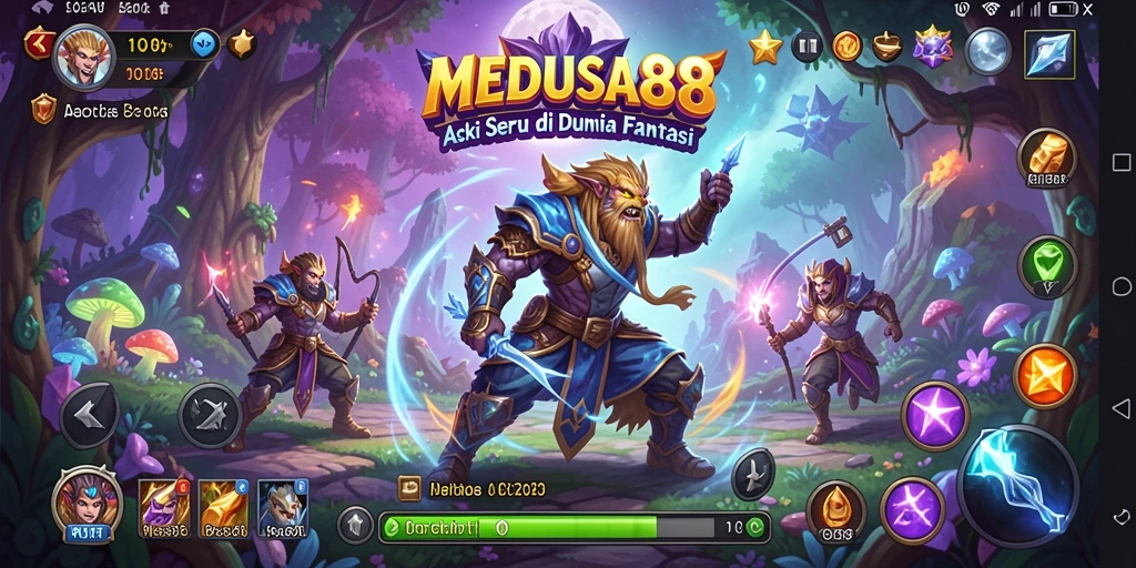 Tangkapan layar gameplay <strong>MEDUSA88</strong> menunjukkan aksi yang seru dan intens.