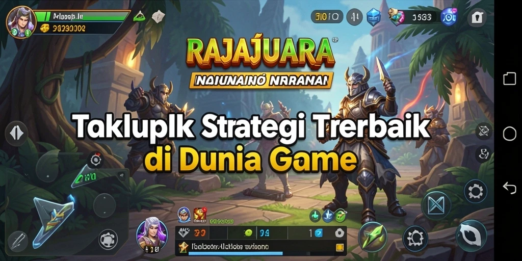 Screenshot gameplay RAJAJUARA menunjukkan pertempuran strategis yang seru.