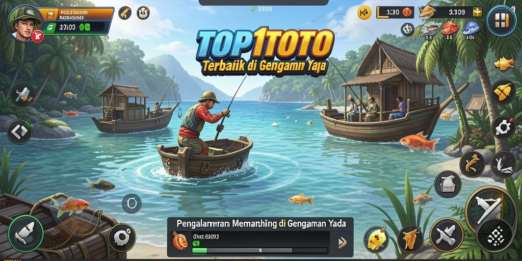 Tampilan gameplay memancing yang mendebarkan di TOP1TOTO.
