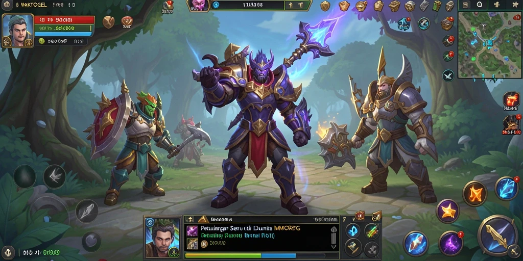 Screenshot menunjukkan aksi seru dalam petualangan MMORPG WAKTOGEL.