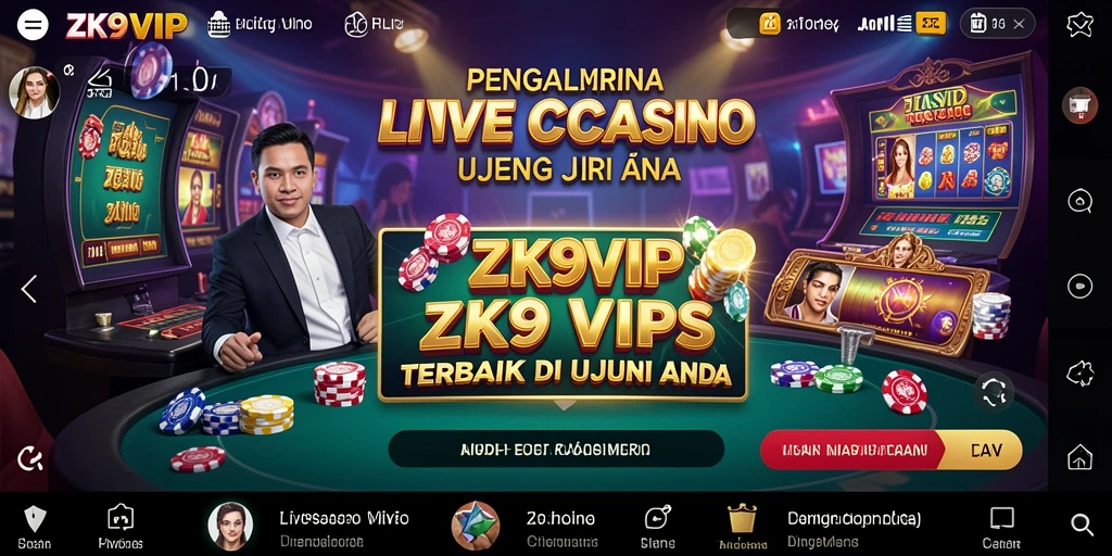 Tampilan gameplay ZK9VIP dengan dealer langsung dan interaksi pemain.